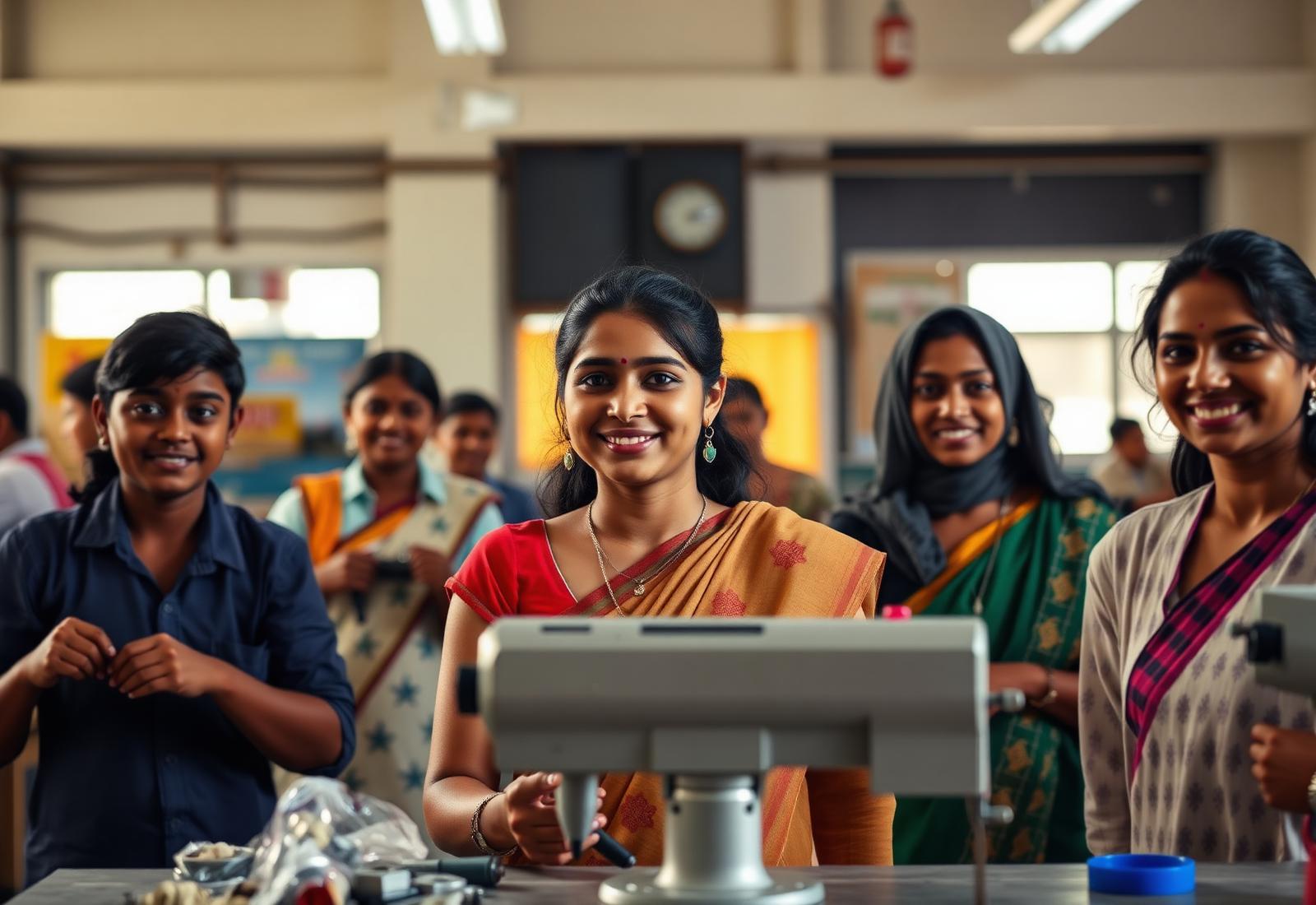 CPT Skill trainees in vocational lab